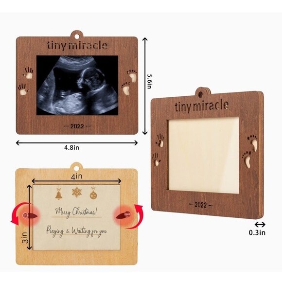 Milestone Blanket Millie Moon Diaper 2022 Ultrasound Ornament Bundle Baby B3 - Picture 7 of 9